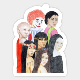 Many Faces, Many Lives- Orange Sticker